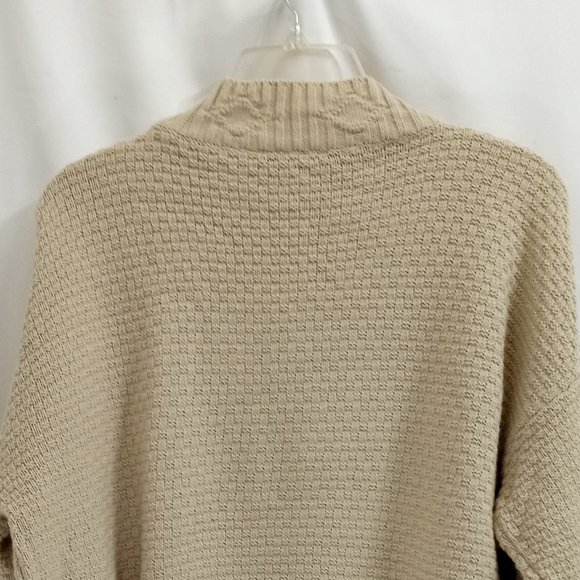 Liz Thomas LT Casuals Women's Size Large Embroidered Acrylic Tan Sweater - Picture 8 of 10